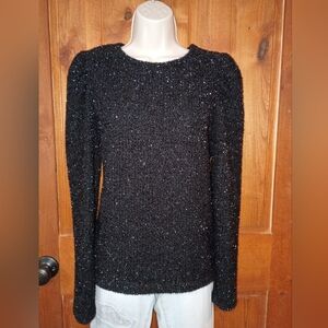 Black‎ Sparkle Women's Crew Neck Sweater